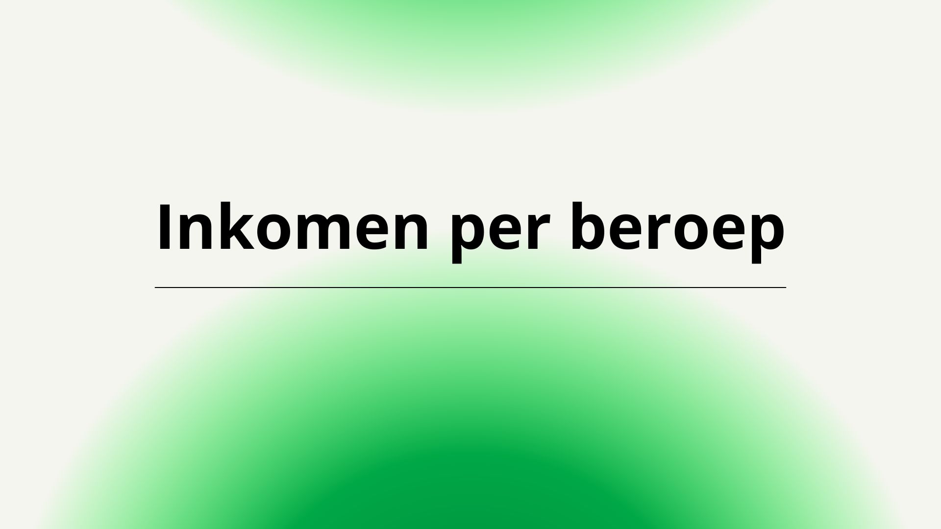 Inkomen per beroep